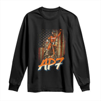 Dirt Bike American Flag Long Sleeve Shirt - Wonder Print Shop