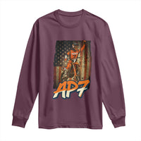 Dirt Bike American Flag Long Sleeve Shirt - Wonder Print Shop