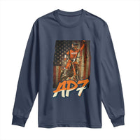 Dirt Bike American Flag Long Sleeve Shirt - Wonder Print Shop
