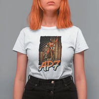 Dirt Bike American Flag T Shirt For Women - Wonder Print Shop