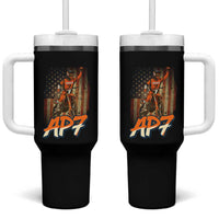 Dirt Bike American Flag Tumbler With Handle - Wonder Print Shop