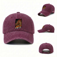 Dirt Bike American Flag Washed Cotton Baseball Cap