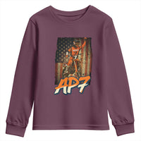 Dirt Bike American Flag Youth Sweatshirt - Wonder Print Shop