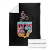 67 Six Seven Meme Throw Blanket Funny Dirt Bike Motocross Ice Cream Drip - Wonder Print Shop