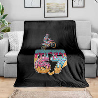 67 Six Seven Meme Throw Blanket Funny Dirt Bike Motocross Ice Cream Drip - Wonder Print Shop