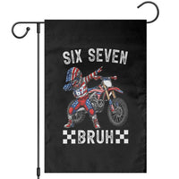 67 Bruh Meme Garden Flag Funny Six Seven Dirt Bike Patriotic American Flag - Wonder Print Shop