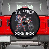 67 Bruh Meme Spare Tire Cover Funny Six Seven Dirt Bike Patriotic American Flag - Wonder Print Shop