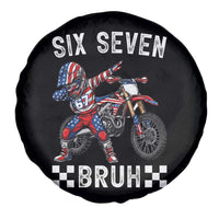 67 Bruh Meme Spare Tire Cover Funny Six Seven Dirt Bike Patriotic American Flag - Wonder Print Shop