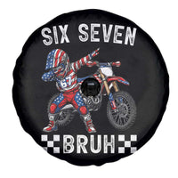 67 Bruh Meme Spare Tire Cover Funny Six Seven Dirt Bike Patriotic American Flag - Wonder Print Shop