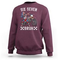 67 Bruh Meme Sweatshirt Funny Six Seven Dirt Bike Patriotic American Flag - Wonder Print Shop