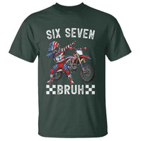 67 Bruh Meme T Shirt Funny Six Seven Dirt Bike Patriotic American Flag - Wonder Print Shop
