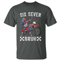 67 Bruh Meme T Shirt Funny Six Seven Dirt Bike Patriotic American Flag - Wonder Print Shop