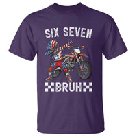 67 Bruh Meme T Shirt Funny Six Seven Dirt Bike Patriotic American Flag - Wonder Print Shop