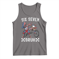 67 Bruh Meme Tank Top Funny Six Seven Dirt Bike Patriotic American Flag - Wonder Print Shop
