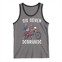 67 Bruh Meme Tank Top Funny Six Seven Dirt Bike Patriotic American Flag - Wonder Print Shop