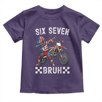 67 Bruh Meme Toddler T Shirt Funny Six Seven Dirt Bike Patriotic American Flag - Wonder Print Shop