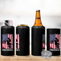 Freedom Motocross Dirt Bike 4 in 1 Can Cooler Tumbler Patriotic American Flag - Wonder Print Shop