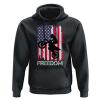 Freedom Motocross Dirt Bike Hoodie Patriotic American Flag - Wonder Print Shop