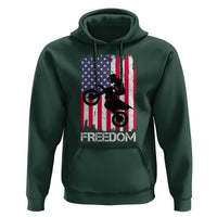 Freedom Motocross Dirt Bike Hoodie Patriotic American Flag - Wonder Print Shop