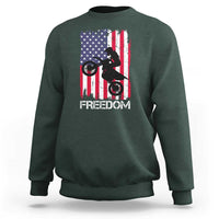 Freedom Motocross Dirt Bike Sweatshirt Patriotic American Flag - Wonder Print Shop