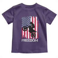 Freedom Motocross Dirt Bike Toddler T Shirt Patriotic American Flag - Wonder Print Shop