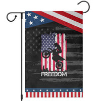 Freedom Motocross Dirt Bike Garden Flag Patriotic American Flag