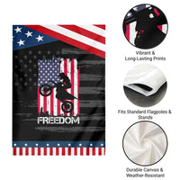 Freedom Motocross Dirt Bike Garden Flag Patriotic American Flag