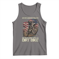 Dirt Bike American Flag Tank Top Never Underestimate An Old Man With A Dirt Bike Motocross - Wonder Print Shop