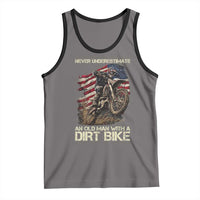 Dirt Bike American Flag Tank Top Never Underestimate An Old Man With A Dirt Bike Motocross - Wonder Print Shop