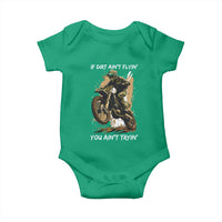 Dirt Bike Motocross Camo Baby Onesie If Dirt Ain't Flyin You Ain't Tryin - Wonder Print Shop