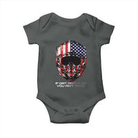Dirt Bike American Flag Patriotic Baby Onesie If Dirt Ain't Flyin You Ain't Tryin - Wonder Print Shop