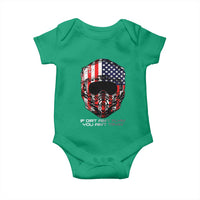 Dirt Bike American Flag Patriotic Baby Onesie If Dirt Ain't Flyin You Ain't Tryin - Wonder Print Shop