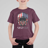 Dirt Bike American Flag Patriotic T Shirt For Kid If Dirt Ain't Flyin You Ain't Tryin - Wonder Print Shop