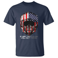 Dirt Bike American Flag Patriotic T Shirt If Dirt Ain't Flyin You Ain't Tryin - Wonder Print Shop