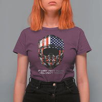 Dirt Bike American Flag Patriotic T Shirt For Women If Dirt Ain't Flyin You Ain't Tryin - Wonder Print Shop
