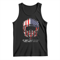 Dirt Bike American Flag Patriotic Tank Top If Dirt Ain't Flyin You Ain't Tryin - Wonder Print Shop