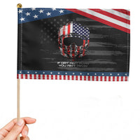 Dirt Bike American Flag Patriotic Handheld Flag If Dirt Ain't Flyin You Ain't Tryin