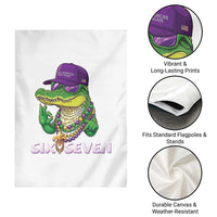 Mardi Gras Alligator Garden Flag Funny Six Seven MAGA Political Meme