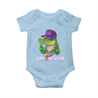 Mardi Gras Alligator Baby Onesie Funny Six Seven MAGA Political Meme