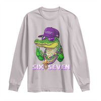 Mardi Gras Alligator Long Sleeve Shirt Funny Six Seven MAGA Political Meme