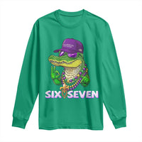 Mardi Gras Alligator Long Sleeve Shirt Funny Six Seven MAGA Political Meme