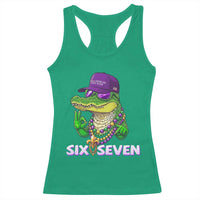 Mardi Gras Alligator Racerback Tank Top Funny Six Seven MAGA Political Meme