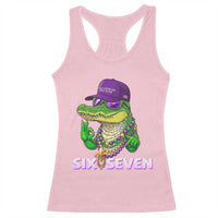 Mardi Gras Alligator Racerback Tank Top Funny Six Seven MAGA Political Meme