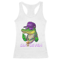Mardi Gras Alligator Racerback Tank Top Funny Six Seven MAGA Political Meme