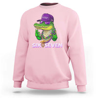 Mardi Gras Alligator Sweatshirt Funny Six Seven MAGA Political Meme