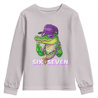 Mardi Gras Alligator Youth Sweatshirt Funny Six Seven MAGA Political Meme