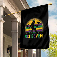 Mardi Gras Bigfoot Garden Flag Funny Six Seven Meme Carnival Trendy