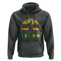 Mardi Gras Bigfoot Hoodie Funny Six Seven Meme Carnival Trendy