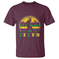 Mardi Gras Bigfoot T Shirt Funny Six Seven Meme Carnival Trendy