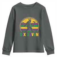 Mardi Gras Bigfoot Youth Sweatshirt Funny Six Seven Meme Carnival Trendy
